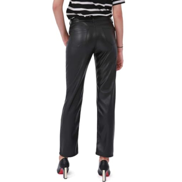 Stylish Balleay Art Faux Leather Pants for Women