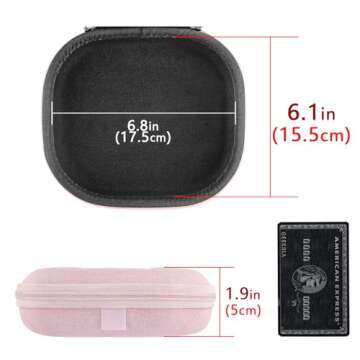Geekria NOVA Headphones Case Compatible with Sony MDR-ZX600, MDR-ZX330BT, MDR-ZX310AP, MDR-ZX310, MDR-ZX300 Case, Replacement Hard Shell Travel Carrying Bag with Cable Storage (Pink)