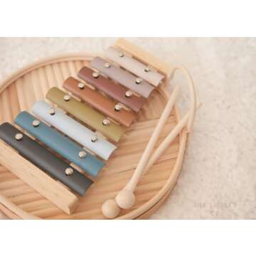 Our Littles Co Neutral Xylophone Instrument | Montessori Musical Toy for Toddlers & Kids Song Book |...