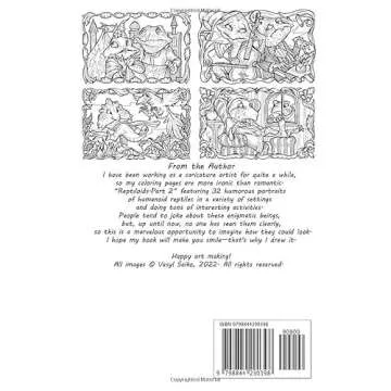 REPTILOIDS II: Pocket Size Coloring Book with 60 Creatures for Fun Coloring
