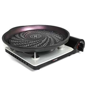 TECHEF Korean BBQ Non-Stick Grill Pan & Portable Stove