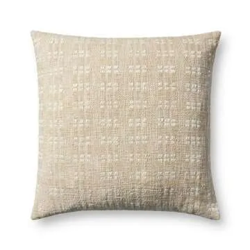 Loloi Magnolia Home Bryn Collection Beige 22x22 Throw Pillow