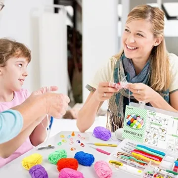 113 Piece Crochet Kit with Yarn Set for Creative Projects