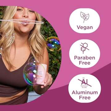 HAPPY CURVES Whole Body Deodorant for Women - Aluminum-Free