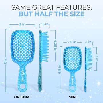 FHI Heat UNbrush Mini Detangler Brush for Effortless Hair Care