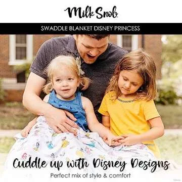Milk Snob Disney Princess Baby Boy/Girl Swaddle Blanket, Soft Receiving, Security and Play, Toddler Infant NewbornBedding, Baby Shower, Baby Registry Gender Neutral Gift, 34 * 34 inches