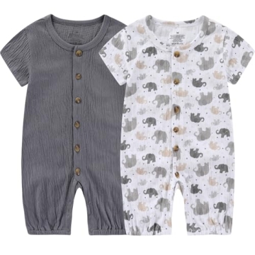 Adorable Ruliby Baby Boy Romper - Comfortable Two-Piece Set