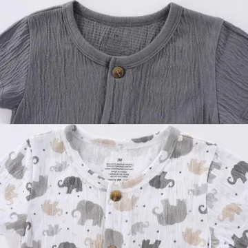 Ruliby Baby Boy Romper - Cute Cartoon Bodysuit for Infants