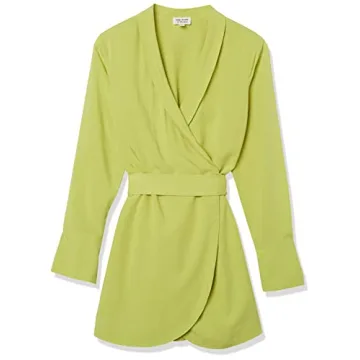Stylish Lime Wrap Dress by @paige_desorbo for Women