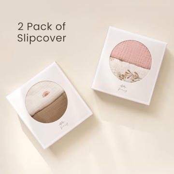 Konssy Muslin Baby Lounger Covers 2 Pack - Soft & Stylish