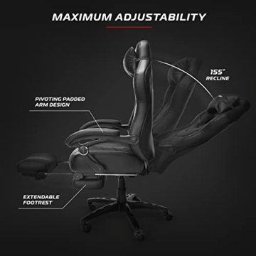 RESPAWN 110 Gaming Chair with Footrest - Ergonomic Design