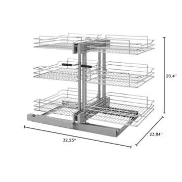 Rev-A-Shelf 3 Tier Pullout Shelf Organizer for Cabinets