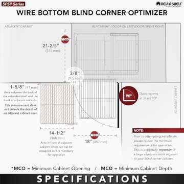 Rev-A-Shelf 3 Tier Pullout Shelf Organizer for Cabinets