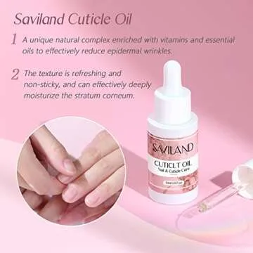SAVILAND Cuticle Remover and Cuticle Oil Kit – Nail Care Kit with Cuticle Remover Liquid & 1.01 oz Cuticle Oil Cuticle Trimmer for Cuticle Softener & Moisturize Manicure Kit for Home Use