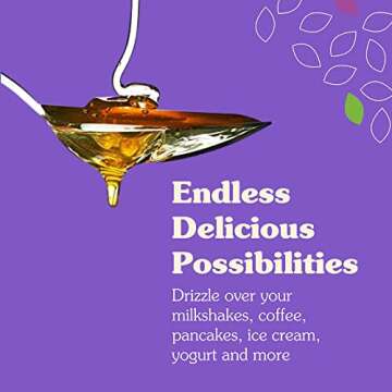 NuNaturals Stevia Syrup, Sugar-Free Sweetener, Plant-Based Sugar Substitute, Zero Calorie, Sugar-Free Syrup, Maple, 6.6oz (3-Pack)