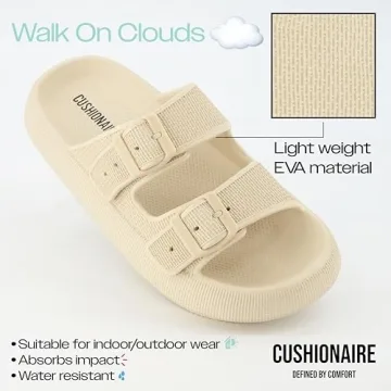 CUSHIONAIRE Women's Fame Recovery Cloud Slide Sandals Comfort
