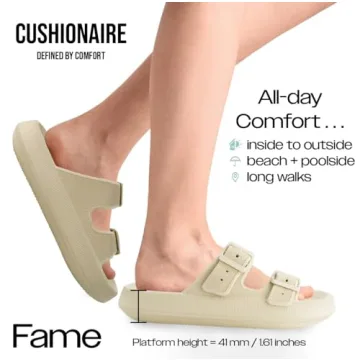 CUSHIONAIRE Women's Fame Recovery Cloud Slide Sandals Comfort