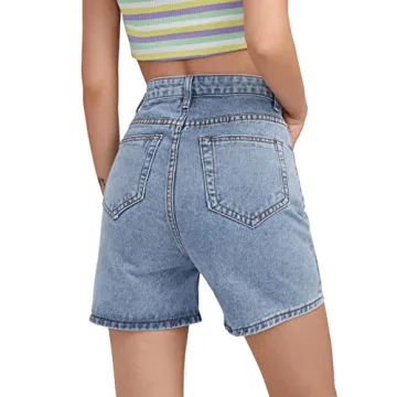 High Waist Denim Shorts for Women - Stylish Casual Summer Choice
