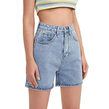 High Waist Denim Shorts for Women - Stylish Casual Summer Choice