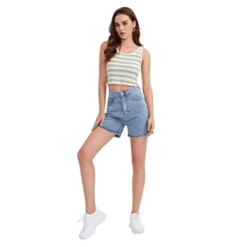 High Waist Denim Shorts for Women - Stylish Casual Summer Choice