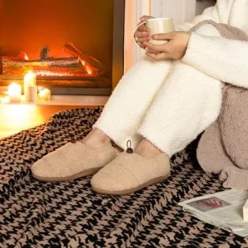 RockDove Women's Cozy Sherpa Fleece Camper Moc Slippers