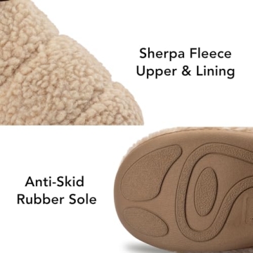 RockDove Women's Cozy Sherpa Fleece Camper Moc Slippers