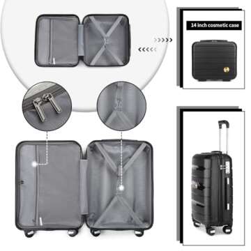 Somago Luggage Sets: Lightweight Hardside Suitcase with TSA Lock