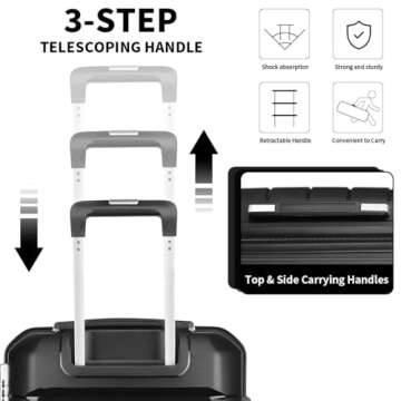 Somago Lightweight Hardside Luggage Set with TSA Lock