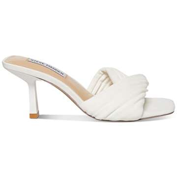 Steve Madden Women's Twinkled Heeled Sandal, White, 9.5