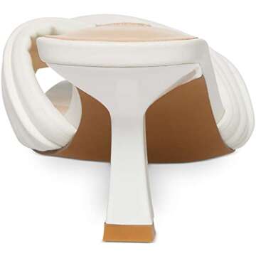 Steve Madden Women's Twinkled Heeled Sandal, White, 9.5