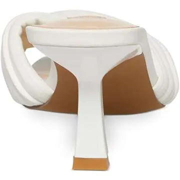 Steve Madden Women's Twinkled Heeled Sandal, White, 9.5