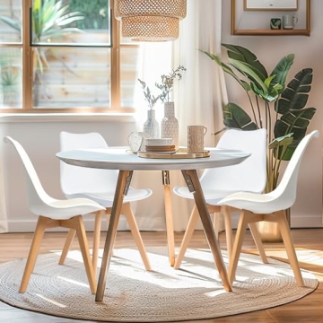 CangLong Modern White Dining Chair Set of 4