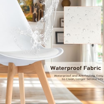 CangLong Modern White Dining Chair Set of 4