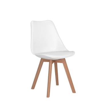 CangLong Modern White Dining Chair Set of 4