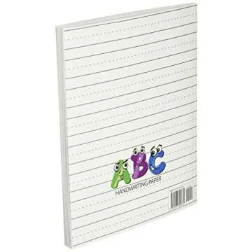 Kindergarten writing paper with lines for ABC kids: 120 Blank handwriting practice paper with dotted lines
