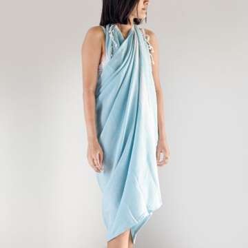 Salt Earth Cotton Turkish Beach Towel, Bath Towels Set of 4 Large, Towels for Bathroom, Beach Essent...