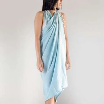 Salt Earth Cotton Turkish Beach Towel, Bath Towels Set of 4 Large, Towels for Bathroom, Beach Essent...