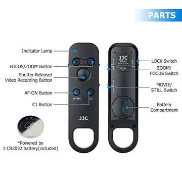JJC RMT-P1BT Bluetooth Wireless Remote Control Commander for Sony ZV-1 II ZV1 ZV-E1 ZV1F ZV-1F RX100...