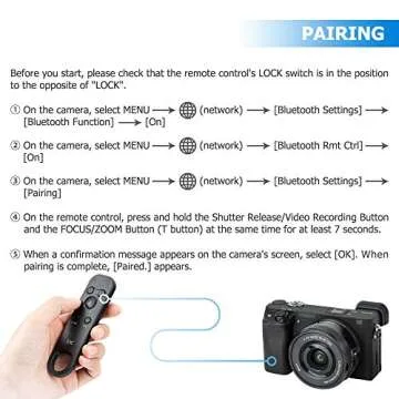 JJC RMT-P1BT Bluetooth Wireless Remote Control Commander for Sony ZV-1 II ZV1 ZV-E1 ZV1F ZV-1F RX100VII RX100M7 ZV-E10 A9III FX30 FX3 A6700 A6600 A6100 A7CR A7C II A7CII A7IV III A7RIV A7RV A7SIII A1