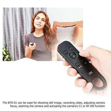 JJC RMT-P1BT Bluetooth Wireless Remote Control Commander for Sony ZV-1 II ZV1 ZV-E1 ZV1F ZV-1F RX100VII RX100M7 ZV-E10 A9III FX30 FX3 A6700 A6600 A6100 A7CR A7C II A7CII A7IV III A7RIV A7RV A7SIII A1