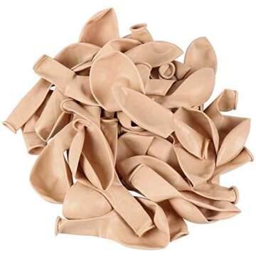 Kubert Solid Ivory Cream Beige Balloons 10 Inch Latex 72 Pack Khaki Tan Ice Cream Balloon for Bridal Baby Shower Decorations for Girl or Boy Wedding Engagement Bachelorette Party Supplies