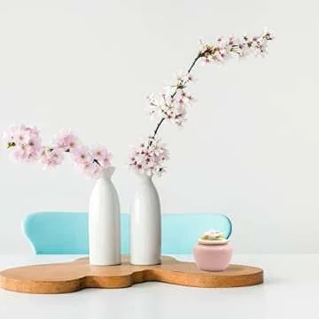 VEPEET Small Keepsake Urns for Pets -Funeral Urn Made of Ceramic-Flower of Life Cremation Urn-Forever Memorial Box Pink