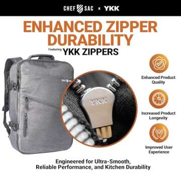 Chef Knife Bag Backpack with 40+ Pockets for Chefs