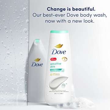 Dove Body Wash Sensitive Skin 2 Count Hypoallergenic and Sulfate Free Body Wash Effectively Washes Away Bacteria While Nourishing Your Skin 20 oz