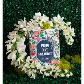 Steel Mill & Co Original Book-Shaped Decorative Vase, Ceramic Vases for Home Decor, Cute Bookshelf Decor, Unique Vase for Book Lovers (Large - Pride and Prejudice)