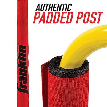 Franklin Sports Authentic Youth Steel Football Goal Post - Metal Field Goalpost for Kids - Backyard Field Goal Kicking Toy - Portable Set - 8.5' x 5.5'