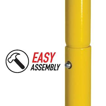 Franklin Sports Authentic Youth Steel Football Goal Post - Metal Field Goalpost for Kids - Backyard Field Goal Kicking Toy - Portable Set - 8.5' x 5.5'