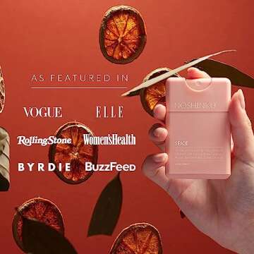 Noshinku Spice (Sweet Orange + Bay Leaf) Refillable Pocket Hand Sanitizer 3-Pack | Organic Antibacterial Sanitizing Mist with Moisturizing Botanical Oils | Kills 99.9% of Germs | Travel Size