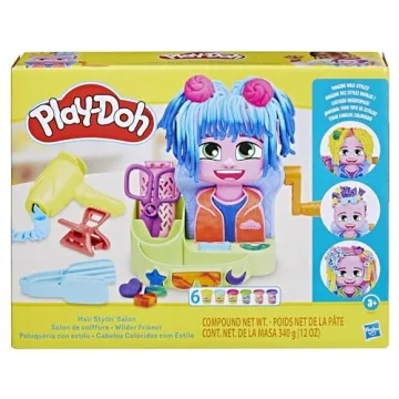 Play-Doh Hair Salon Playset with 6 Cans - Fun for Kids