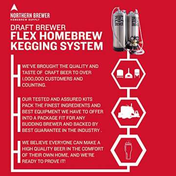 Draft Brewer® Flex Homebrew Kegging System with 2 New Ball Lock Kegs